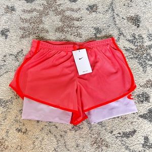Nike Girls’ Dri-FIT Tempo 2-in-1 Training Shorts - size Large